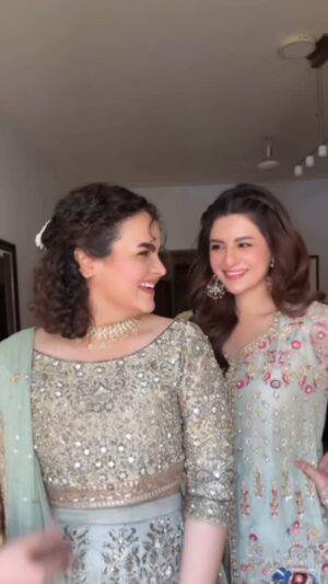 Qudsia Ali Instagram - In our desi girl era 

Makeup by: @hinalaiq5 
Style by: @stylebyalishahzad 
#shikwa #comingsoon #arydigital #qudsiaali #mariamalik #instagram #instareels