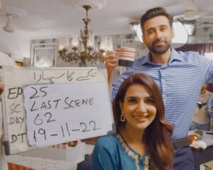 Rabab Hashim Instagram - And it's a wrap for Duriya in Tinke ka Sahara! 
A big big thank you to two of my favorite people on set @sami_khan.official and @zeeeshaan_ahmed our director for always being so supportive! Thank you to the rest of the amazing team, cast and crew and to you guys for watching and loving the show 😊

@aytoorofficial you were missed! But see you real soon ❤️

👗 @azureofficial.pk

@moomal_productions_official 
@humtvpakistanofficial 
#TinkayKaSahara #RababHashim