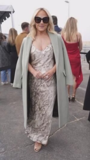 Rachael Harris Instagram - Huge congrats to all of the Spirit Award winners and nominees🥳🎉 
Grateful to be with @filmindependent /@sagaftra  and to be at their table🖤

Attending the 40th Independent Spirit Awards wearing L’Agence styled by Ananda Rose. Hair styled by Dallin James, makeup by Marina Gravani #indiespirits 

Dress - L’Agence
Heels - Jimmy Choo 
Glasses - Warby Parker
Bee ring - Allison Quaid
Earrings - Gabriel New York
Necklace - Haverhill
Ring - UNOde50
Glow- HolyTans 
Nails- Santa Monica Nails (the best) 

@lagencefashion 
@jimmychoo 
@warbyparker 
@allison_quaid
@gabrielnewyork
@haverhill
@unode50
@holytans 
@santamonicanail