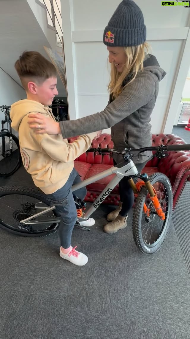 Rachel Atherton - 12.4K Likes - A Surprise new bike day to remember !!🥹🥹😍 @superflycody & parents, @athertonbikes
it was such an honour to do this for Cody & I think ill remember it forever! Joining the Family with this surprise , what a moment, properly made us all tearful 😍🥰😘 I know you’re gunna rip it mate, start slowly & build up, cheers to that surprise! 👋#athertonbikes
.
@athertonbikes
@athertonbikesowners