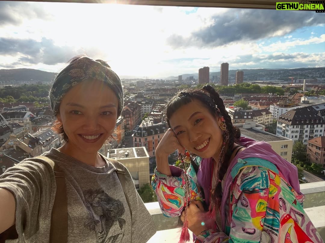 Rila Fukushima - 3 Likes - About @kllylmrck from film “Electric child”.
①Me&Kelly
②kelly was Knitting 🧶 something on set. Super 💨
③First time swimming in Rhine river(ライン川)
④Rila got scared
⑤3.2.1.Go 🔥
⑥Kelly created most of my character’s blazes extension.
⑦What happened to Kelly?
⑧Kelly got stucked in the bathroom at my switzerland apartment.We struggled for 30 minutes🤣
But we didn’t forget to take picture even though we were in trouble. Hahaha
⑨ Amazing view&fresh air. Kelly was super fine with heights. Beer was so good too.
⑩Rila got little Nervous for nights.
Thank you @kllylmrck for sharing good & fun time✨☺️
#electricchild #Switzerland #2022