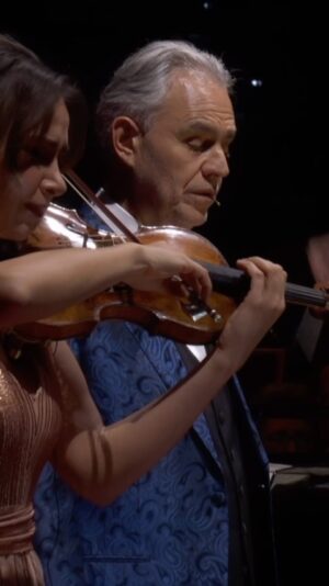 Rusanda Panfili Instagram - Thank you Savannah! 
It’s a big joy to play along side maestro @andreabocelliofficial 🎻❤️
Next stop: Sunrise, Florida 

Dress by @eleonoralastrucciofficial 
Video by @emiglianonapoli 
Sound by @sound_traveller 

#violin #musician #music #violinist #musicianlife #Bocelli #andreabocelli #USA #ontour #Tourlife #onstage