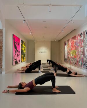 Sadie Frost Instagram - The Art of Yoga and Mindfulness at @mocomuseum – Save the Date! 🌟 Tickets are now available!

Escape the hustle and bustle of London and immerse yourself in a transformative yoga experience amidst the stunning Marina Abramović Healing Frequencies Crystal Exhibition. 

Join renowned actor and yoga instructor @sadielizafrost along with the talented @emmajiva for an exclusive evening of mindfulness and wellness on March 27th from 7–10 PM at Moco Museum London, 1 Marble Arch. Experience the beauty of art from legends like Andy Warhol, Jean-Michel Basquiat, and Tracey Emin as you unwind and rejuvenate.

What to Expect:
✨ Guided Yoga & Mindfulness with @sadielizafrost and @emmajiva 
✨ Sound Bowl Healing with @_lisapauley_ 
✨ Meditation led by @nataliabojanic 
✨ A luxurious goodie bag valued at £200, filled with premium health, beauty, and food products 
✨ Nutritious delights provided by @Bettinas_kitchen 

🎟 Limited tickets available for £130 per person. Don’t miss out—secure your spot today! Members can access Mumble discount code find link on the Mumble app or 
🔗 Link in bio! @mocomuseum 

Don’t miss out on this rare opportunity to practice yoga in a one-of-a-kind setting, surrounded by Marina Abramović’s self-curated crystals. We can’t wait to see you there! 

In collaboration with @mumbleforum, @yogi.bare, and @voss_uk , who share our dedication to mindfulness, movement, and holistic well-being!

Special thanks you to our goodie bag sponsors, including @formnutrition, @dreem_distillery, @studio10makeup, @betteryou_ltd, @neomwellbeing, @ilapothecary, @pipandnut, @strp.d, @zooki, @jingerdrinksuk, @antipodesskincare, @_modernveda_ , @messiahandeve, @london.nootropics, @so.shell_uk —with more to be revealed soon!