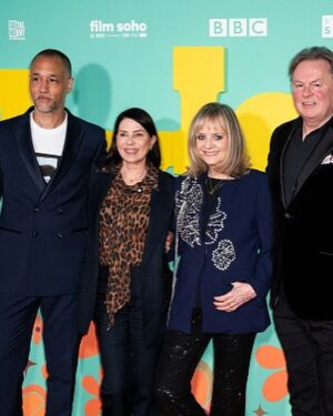 Sadie Frost Instagram - What a week ! The release of the @twiggy_doc with such a lovely response .. thanks for all of the support ❤️ it’s out at cinemas across the country this week ..
Here’s some pics with some of my nearest and dearest at the premier Leicester Square .. @twiggylawson @rafflaw @maryizabeth @simonjonesldn @nick.hamson.31 ❤️ thanks to @bella_freud for the beautiful suit .. and @siobhankennedy2021 @brookesimonsmakeup @skinmattershollandpark for the H&M ❤️ @filmsoho