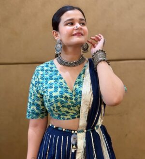 Saloni Daini Instagram - 🦚

Wearing - @vintagetrailsmumbai 💚