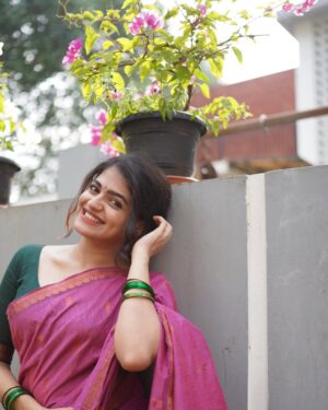 Sangeerthana Vipin Instagram - 🍃

📸 @suhail_choyi_photography 
🥻 @kaithari_nesavu_sarees 

#traditional #photooftheday #photography #saree #instagram #instalike #instagood #sareelove #sangeerthanavipin #traditionalwear