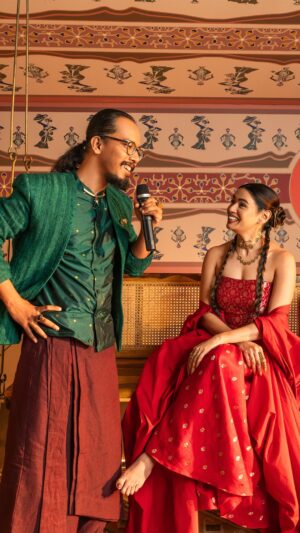 Shalmali Kholgade Instagram - #HoloLolo encapsulates a variety of emotions, from strength and resilience, to joy and celebration❤️ Are you excited to experience the magic of Assam with @shankuraj_konwarmusical @shalmiaow and @surabhi_das22 Coming soon! 

#CokeStudioBharat #ComingSoon #NewSong #StayTuned