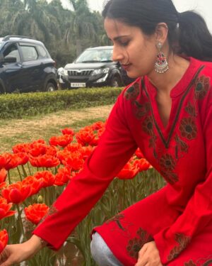 Shivani Tomar Instagram - Blooming with grace amidst the tulips 🌷
