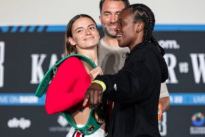Skye Nicolson Instagram - Yap yap yap and refused to shake my hand.. it’s giving disrespectful! 🙂‍↔️ just make weight and show up please girl so I can give you the beating you’ve been begging for 🙏 AND STILL 👑✨🇦🇺