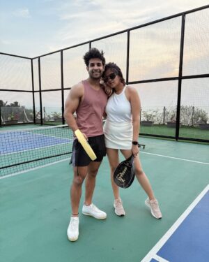 Sonal Aggarwal Instagram - Round-up of one of the best weekends this year… celebrating @iamprabhatchaudhary ‘s birthday for 3 whole days.. complete with sundowners, pickle ball games, exquisite dinners… and the bestest company 😍😍🧿🧿
Oh and bumping into Ranbir Kapoor at the pickleball game was the cherry on top! 🥰❤️
.
#happybirthday #weekendroundup #pinkpeppercorn #ranbirkapoor #prabhatchaudhary 
.