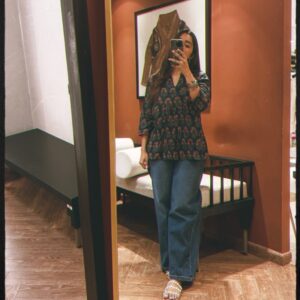 Sowkya Reddy Instagram - Life on Soft Mode 📸☕️🤍☀️✨
.
.
.
.
.
.
.
.
(Kurti , Indo western , desi aesthetics , Indian , desi girl , short kurti , fit check , ootd )