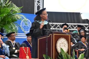 Stacey Plaskett Instagram - Congratulations to Dr. Safiya George on her investiture as UVI's 6th President!

We look forward to successful and transformative tenure.