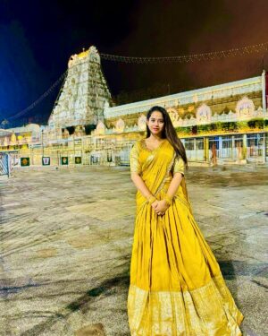 Swathi Deekshith Instagram - This birthday 🎂 was truly different. Glad He chose me to be here. 🙏✨ Starting my special day with the blessings of Lord Venkateswara at Tirupati felt truly divine. 🛕❤️ No parties, no grand celebrations—just me, my family, and God’s presence. And honestly, that’s all I needed.

What I realized is that nothing matters more than His peace and blessings. 🌸✨ Standing before Him during the suprabhatha Darshanam, looking into His eyes, I felt something beyond words—pure gratitude and calmness. 🕊️💖

This simple yet meaningful time spent with my family in devotion was truly special. Feeling blessed, grateful, and at peace. 🙏❤️

Om Namo Venkatesaya. 🙏🙏🙏
Om Namo Narayana. 🙏🙏🙏
#BlessedBirthday #Tirupati 🛕 #FamilyAndFaith 👨‍👩‍👦‍👦 #DivineGrace ✨ #GodsBlessings 🌸 #OmNamoVenkatesaya #OmNamoNarayana