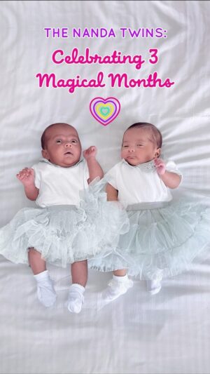 Swati Verma Instagram - Happy 3 Months, @thenandatwins 𝗩𝗮𝗹𝗲𝗻𝘁𝗶𝗻𝗮 & 𝗩𝗮𝗻𝗲𝘀𝘀𝗮! 🎉👯‍♀️⁣
⁣
Today is truly special. According to the calendar, you’re only 2 weeks old based on your original due date of August 28th. But guess what? You arrived early on June 10th, making you 3 months old today! 📆💕⁣
⁣
This is our first photo post celebrating you two, our main characters in the story of our lives. 🌟📸 Cheers to many more milestones and memories! 🥂💖

Baby Lounger- @dockatotmiddleeast