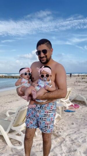 Swati Verma Instagram - When your husband was clearly born to be a dad! He always there, always making the kids laugh, and basically super dad! 🦸‍♂️ Vanessa and Valentina have the best teammate in him. 💖 Who else has a hubby who’s an amazing dad? Share the love! 💕

#TheNandaTwins #LovingDad #TwinLife #babies