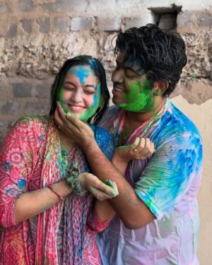 Tamanna Vyas Instagram - Colours of the day 🧿❤️ 

#holi2025 #happyholi