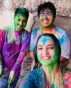 Tamanna Vyas Instagram - Colours of the day 🧿❤️ 

#holi2025 #happyholi