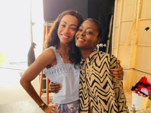 Tembi Locke Instagram - ❤️❤️❤️ @zoesaldana led our beautiful cast in #FromScratch. Her performance was powerful and truly unforgettable. ❤️ Now, a HUGE CONGRATULATIONS goes out to @zoesaldana for her first Oscar win!! BRAVA!!.🤩🎊🎊 And her speech was a call-to-action to celebrate the power and brilliance of the diversity of this nation, the arts, and our global community. 🔥🔥🔥
