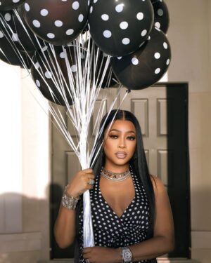 Trina Instagram - Alignment is the new hustle. Move with purpose not pressure 🖤🤍 Celebrating 25 years of Da Baddest 🤍🖤 @fashionnova