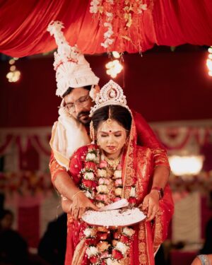 Triparna Bandyopadhyay Instagram - When Banerjee met Deb Chowdhury it was meant to be forever and always. Here’s to Welcoming my Laxmi to step into my holy pedestal and make me full. ❤️