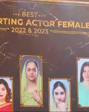 Uzma Hassan Instagram - So proud of you @uzmahassanofficial , my gorgeous soul sister … rocking at the Hum Awards in London Wembley Arena,  being nominated as the best supporting actress . You are an extraordinary talent and a human being . May you keep shining bright always . More to come . Boht boht Mubarak meri jaan . Love youuu 👏🌹🥂✨🤩♥️