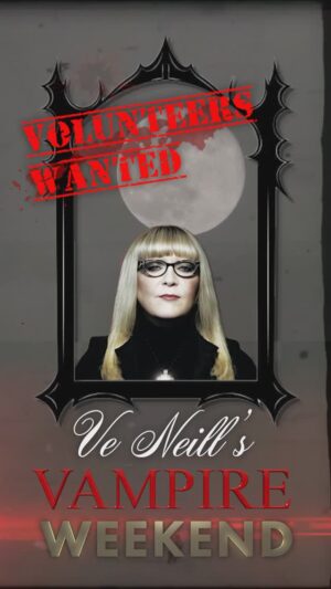 Ve Neill Instagram - 🚨 Calling all horror lovers, makeup enthusiasts, and convention fans! 

@veneillvampireweekend has a few open spots! If you want to be part of the magic, meet incredible guests, and experience the convention behind the scenes, this is your chance!

🔗 in bio! Apply by March 7th by filling out the volunteer form.

Spots are limited—don’t miss your opportunity to be part of Ve Neill’s Vampire Weekend! 🖤✨