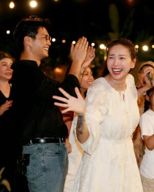 Veronica Ngo Instagram - Vẫn còn cái dư âm ngày vui hôm ấy.
Cám ơn @huy.trn  đã cho vợ một buổi tiệc thật ấm cúng. 
❤️…