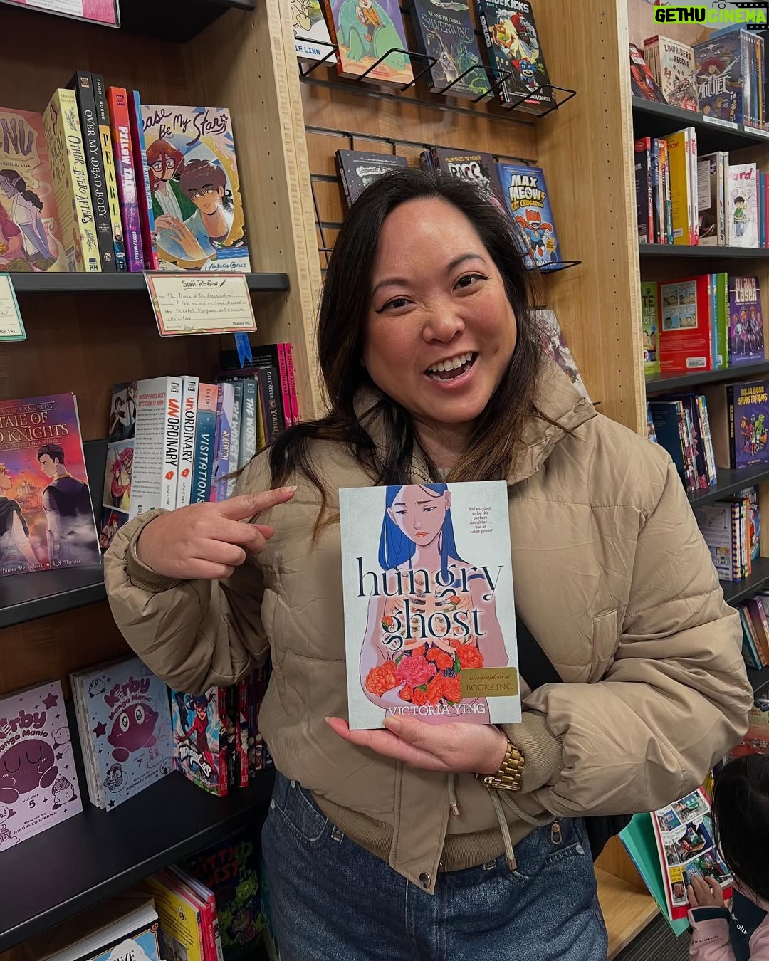 Victoria Ying - 592 Likes - Found and signed a copy of my book HUNGRY GHOST at Books INC in Mountain View CA! Find it there!