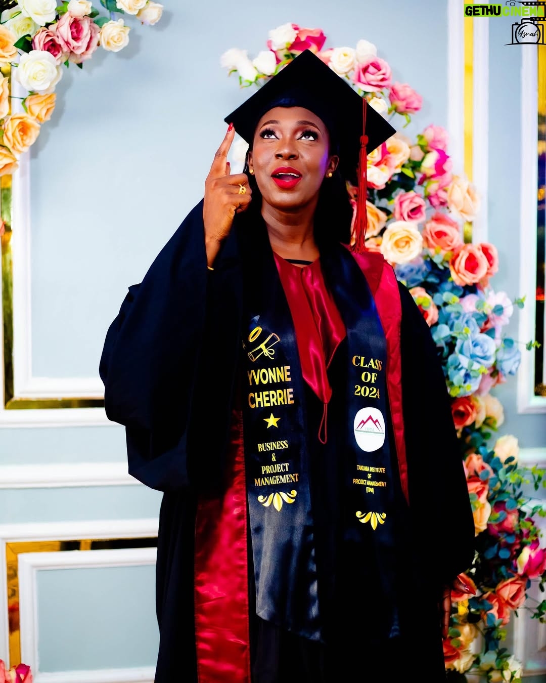 Yvonne Cherrie - 56.8K Likes - Walisema nimeshazeeka kwanini nirudi shule? Kufanya nini? Na wengine walinicheka sana kuniona naingia darasani na hawakuamini kwenye dhana ya kuanza upya. But today, I proudly graduate in Business and Project Management as the eldest in my class na NIMEBUTUA hasa ( BEST PERFORMING GRADUANT). Huu ni ushuhuda wa uvumillivu, ujasiri na uthubutu. This MILESTONE proves it’s never too late to achieve your dreams, na unajua nini? This is only the beginning. Tunaendelea hakuna kurudi nyuma. Stay tuned, greater things are on the way!
#bikizeekarudishule
#GraduationDay #BusinessAndProjectManagement #FirstClassGPA #NeverTooLate #BreakingBarriers #NewBeginnings”