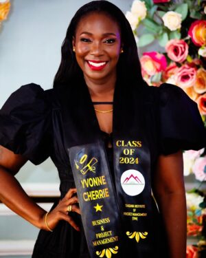 Yvonne Cherrie Instagram - Walisema nimeshazeeka kwanini nirudi shule? Kufanya nini? Na wengine walinicheka sana kuniona naingia darasani na hawakuamini kwenye dhana ya kuanza upya. But today, I proudly graduate in Business and Project Management as the eldest in my class na NIMEBUTUA hasa ( BEST PERFORMING GRADUANT). Huu ni ushuhuda wa uvumillivu, ujasiri na uthubutu. This MILESTONE proves it’s never too late to achieve your dreams, na unajua nini? This is only the beginning. Tunaendelea hakuna kurudi nyuma. Stay tuned, greater things are on the way!
#bikizeekarudishule
#GraduationDay #BusinessAndProjectManagement #FirstClassGPA #NeverTooLate #BreakingBarriers #NewBeginnings”