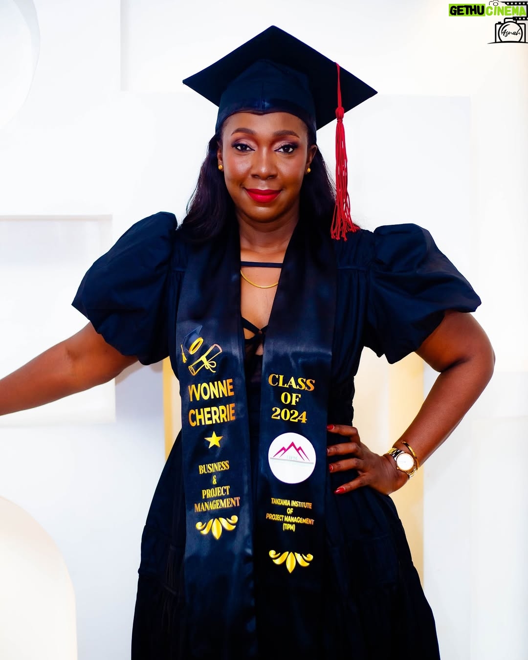 Yvonne Cherrie - 56.8K Likes - Walisema nimeshazeeka kwanini nirudi shule? Kufanya nini? Na wengine walinicheka sana kuniona naingia darasani na hawakuamini kwenye dhana ya kuanza upya. But today, I proudly graduate in Business and Project Management as the eldest in my class na NIMEBUTUA hasa ( BEST PERFORMING GRADUANT). Huu ni ushuhuda wa uvumillivu, ujasiri na uthubutu. This MILESTONE proves it’s never too late to achieve your dreams, na unajua nini? This is only the beginning. Tunaendelea hakuna kurudi nyuma. Stay tuned, greater things are on the way!
#bikizeekarudishule
#GraduationDay #BusinessAndProjectManagement #FirstClassGPA #NeverTooLate #BreakingBarriers #NewBeginnings”