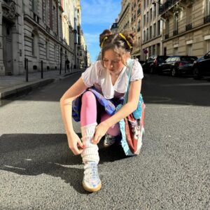 Zoe Colletti Instagram - wee wee 🥖🇫🇷 

———————————————
Thank you so much @markwahlberg and @p448 for the cool new kicks ☺️