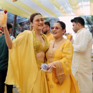 Aastha Gill Instagram - Seems like the official pictures are telling a better story! So so happy to be a part of the celebration of such a wholesome love story! 

📸 @cinelove.official