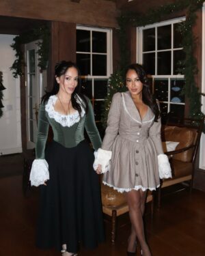 Adrienne Bailon-Houghton Instagram - Christmas Night 2024 🎄📷
1. My sister @claudettebailon is the greatest host of all time! Period. And I got pics to prove it. lol. 
2. The theme was… Little Women / Cottage Christmas 🤎 (my fav theme so far…)
3. She’s definitely the graceful one… love her so much. My ballerina 🩰🤍 Tatette.
4. So… this is how @everjames has been smiling for the camera lately. I’m just going with it lol.
5. Every corner of this house is so special… every detail. He loved this truck and all the Santa’s.
6. And just imagine… it was prettier in person. I tried to capture the magic- we were transported in time! 
7. My sweet tooth loved this corner… but of course the classics… turón & queso blanco y guava. 
8. My Tita 🤍 always watching over us… 
9. All the pretty corners of the kitchen. 
10. Anndddd the living room fireplace & piano.
11. The “Bailon men” lol. @freddybailon60 
12. This Horse painting was purchased at a Martha Stewart estate sale… obsessed.
13. And because my mom knows about my obsession… she gifted me @marthastewart48’s 100th book- can’t wait to try these recipes and use my great grandmother’s pilón! Heirlooms. 
14. Obsessed with these sleeves on my @houseofcb dress! Perfect for the occasion.
15. Obsessed with him 🤎 @israelhoughton 
16. Looking very handsome… my guys matched! 
17. Me & Mariah - I’m shocked we didn’t make reel this year… such a fail @mariah.houghton lol. 
18. Primas! Love them so much… @debra.joyy & @deannaa.joyy (also my God Daughter)
19. These 2… always dancing 💃🏽 Wepa! @nyricanmama @bravelord1 
20. My baby boy playing the conga for parrandas! Excuse my shouting. lol. This year has been so special… because he got to participate & was loving every moment! Xx