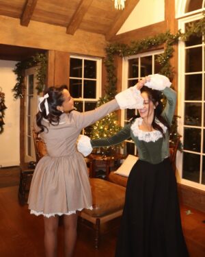 Adrienne Bailon-Houghton Instagram - Christmas Night 2024 🎄📷
1. My sister @claudettebailon is the greatest host of all time! Period. And I got pics to prove it. lol. 
2. The theme was… Little Women / Cottage Christmas 🤎 (my fav theme so far…)
3. She’s definitely the graceful one… love her so much. My ballerina 🩰🤍 Tatette.
4. So… this is how @everjames has been smiling for the camera lately. I’m just going with it lol.
5. Every corner of this house is so special… every detail. He loved this truck and all the Santa’s.
6. And just imagine… it was prettier in person. I tried to capture the magic- we were transported in time! 
7. My sweet tooth loved this corner… but of course the classics… turón & queso blanco y guava. 
8. My Tita 🤍 always watching over us… 
9. All the pretty corners of the kitchen. 
10. Anndddd the living room fireplace & piano.
11. The “Bailon men” lol. @freddybailon60 
12. This Horse painting was purchased at a Martha Stewart estate sale… obsessed.
13. And because my mom knows about my obsession… she gifted me @marthastewart48’s 100th book- can’t wait to try these recipes and use my great grandmother’s pilón! Heirlooms. 
14. Obsessed with these sleeves on my @houseofcb dress! Perfect for the occasion.
15. Obsessed with him 🤎 @israelhoughton 
16. Looking very handsome… my guys matched! 
17. Me & Mariah - I’m shocked we didn’t make reel this year… such a fail @mariah.houghton lol. 
18. Primas! Love them so much… @debra.joyy & @deannaa.joyy (also my God Daughter)
19. These 2… always dancing 💃🏽 Wepa! @nyricanmama @bravelord1 
20. My baby boy playing the conga for parrandas! Excuse my shouting. lol. This year has been so special… because he got to participate & was loving every moment! Xx