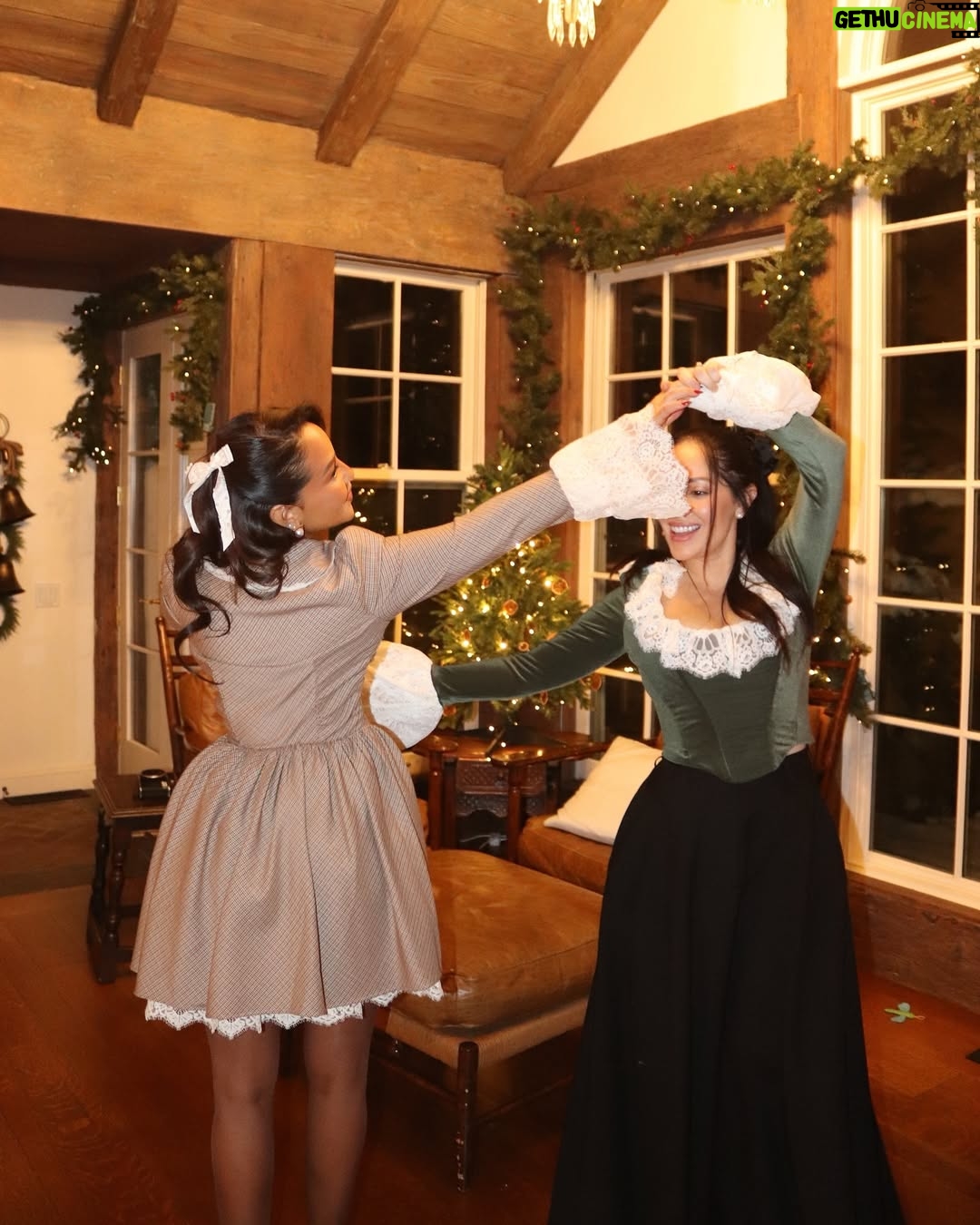 Adrienne Bailon-Houghton - 93.7K Likes - Christmas Night 2024 🎄📷
1. My sister @claudettebailon is the greatest host of all time! Period. And I got pics to prove it. lol. 
2. The theme was… Little Women / Cottage Christmas 🤎 (my fav theme so far…)
3. She’s definitely the graceful one… love her so much. My ballerina 🩰🤍 Tatette.
4. So… this is how @everjames has been smiling for the camera lately. I’m just going with it lol.
5. Every corner of this house is so special… every detail. He loved this truck and all the Santa’s.
6. And just imagine… it was prettier in person. I tried to capture the magic- we were transported in time! 
7. My sweet tooth loved this corner… but of course the classics… turón & queso blanco y guava. 
8. My Tita 🤍 always watching over us… 
9. All the pretty corners of the kitchen. 
10. Anndddd the living room fireplace & piano.
11. The “Bailon men” lol. @freddybailon60 
12. This Horse painting was purchased at a Martha Stewart estate sale… obsessed.
13. And because my mom knows about my obsession… she gifted me @marthastewart48’s 100th book- can’t wait to try these recipes and use my great grandmother’s pilón! Heirlooms. 
14. Obsessed with these sleeves on my @houseofcb dress! Perfect for the occasion.
15. Obsessed with him 🤎 @israelhoughton 
16. Looking very handsome… my guys matched! 
17. Me & Mariah - I’m shocked we didn’t make reel this year… such a fail @mariah.houghton lol. 
18. Primas! Love them so much… @debra.joyy & @deannaa.joyy (also my God Daughter)
19. These 2… always dancing 💃🏽 Wepa! @nyricanmama @bravelord1 
20. My baby boy playing the conga for parrandas! Excuse my shouting. lol. This year has been so special… because he got to participate & was loving every moment! Xx