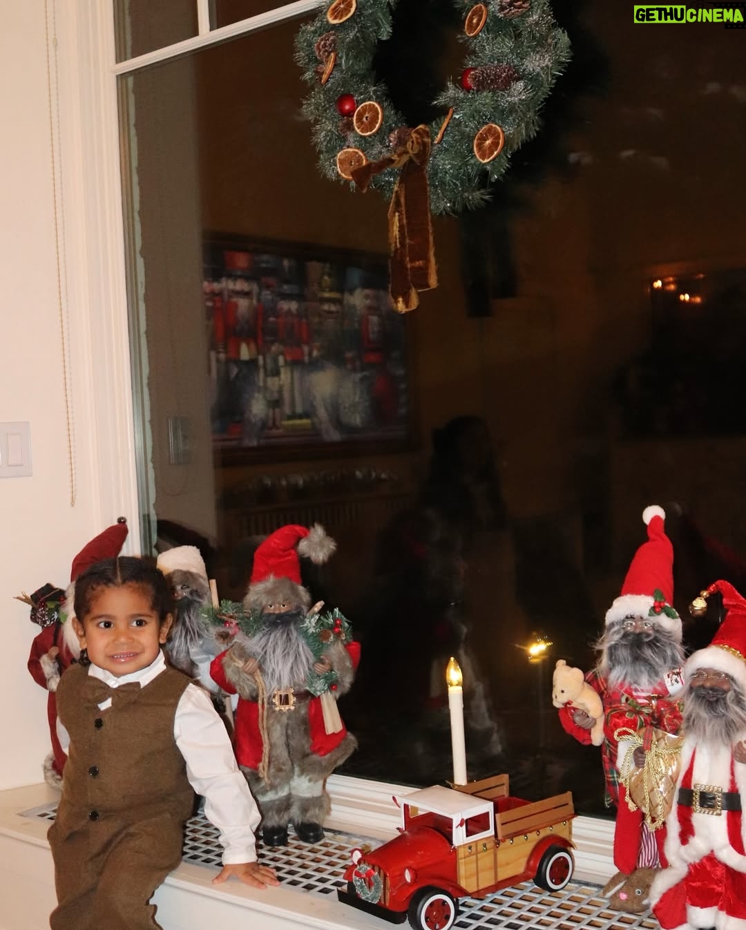 Adrienne Bailon-Houghton - 93.7K Likes - Christmas Night 2024 🎄📷
1. My sister @claudettebailon is the greatest host of all time! Period. And I got pics to prove it. lol. 
2. The theme was… Little Women / Cottage Christmas 🤎 (my fav theme so far…)
3. She’s definitely the graceful one… love her so much. My ballerina 🩰🤍 Tatette.
4. So… this is how @everjames has been smiling for the camera lately. I’m just going with it lol.
5. Every corner of this house is so special… every detail. He loved this truck and all the Santa’s.
6. And just imagine… it was prettier in person. I tried to capture the magic- we were transported in time! 
7. My sweet tooth loved this corner… but of course the classics… turón & queso blanco y guava. 
8. My Tita 🤍 always watching over us… 
9. All the pretty corners of the kitchen. 
10. Anndddd the living room fireplace & piano.
11. The “Bailon men” lol. @freddybailon60 
12. This Horse painting was purchased at a Martha Stewart estate sale… obsessed.
13. And because my mom knows about my obsession… she gifted me @marthastewart48’s 100th book- can’t wait to try these recipes and use my great grandmother’s pilón! Heirlooms. 
14. Obsessed with these sleeves on my @houseofcb dress! Perfect for the occasion.
15. Obsessed with him 🤎 @israelhoughton 
16. Looking very handsome… my guys matched! 
17. Me & Mariah - I’m shocked we didn’t make reel this year… such a fail @mariah.houghton lol. 
18. Primas! Love them so much… @debra.joyy & @deannaa.joyy (also my God Daughter)
19. These 2… always dancing 💃🏽 Wepa! @nyricanmama @bravelord1 
20. My baby boy playing the conga for parrandas! Excuse my shouting. lol. This year has been so special… because he got to participate & was loving every moment! Xx