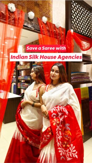 Adrija Ghoshal Instagram - A saree is more than just fashion, it is someone’s labour, nature’s gift & Bengal’s pride✨

But every year about 92million tons of sarees are discarded just for minor defects, each saree requires 20,000 litres of water, hours of skilled dedication!

This made me realise buying a saree isn’t just about looking good, it’s also about saving water, protecting environment & honoring the hard work of artisans❤️

So this Poila Baishakh let’s give a saree, a New Home❤️