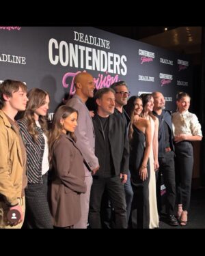 Aimee Carrero Instagram - Thanks @deadline for letting me bring a plus 1!⁣
⁣
#YourFriendsandNeighbors Deadline Contenders Q&A last night ⁣
⁣
Styling: @bradgoreski 
Makeup: @storyofmailife 
Hair: @milesjeffrieshair Extensions: @alexpardashian