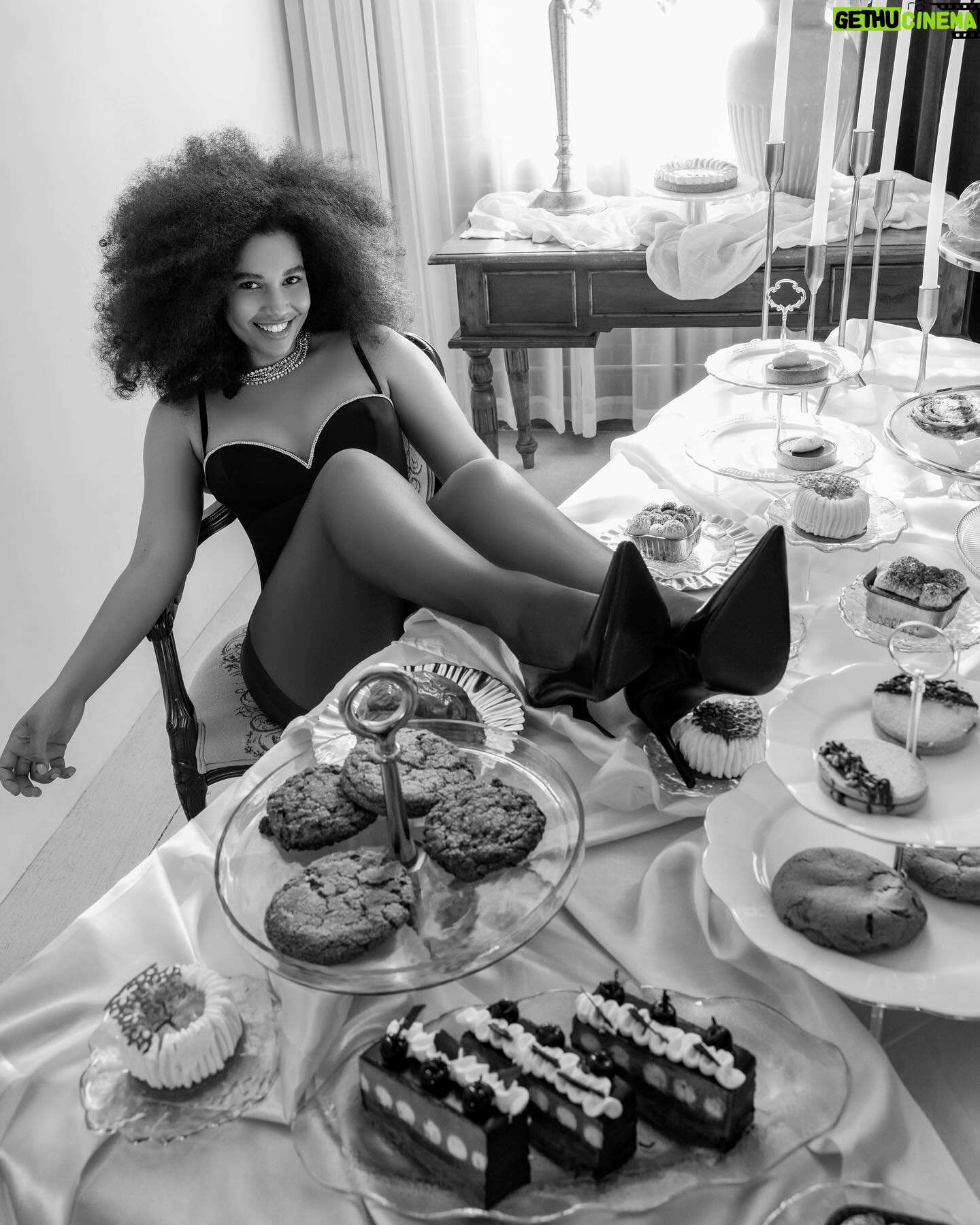 Alana Monteiro - 308.1K Likes - TWENTY-ATE 2️⃣8️⃣ T O D A Y 👅👅👅👅👅 🎈🎈🎈🎈🎉🎉🎉🎉🎊🎊🎊🎊🎊
Wow I can’t believe that I’ve been modeling for 10 years straight 😱😱 Time Flies 💨💨💨
TEAM CREDITS ⬇️ Thank you all so much 🖤🖤🖤🖤
Photographer @beneaththewaves
Styling @juliematosstyle
Hair & Mua @mariolga
Tabletop Designs @curated_rentals
Bakery @saltpatisserie
Chef @chef_thiago
Studio @ranstudioboston
Earrings & Necklace @dannijo
Bodysuit: I.D. SARRIERI: Dancing in the Moonlight Swarovski crystal-embellished stretch-jersey bodysuit
Tights: FALKE Matt Deluxe 30 DEN Women Tights
Heels @stevemadden Noir Black Leather
Rings @sterlingforever