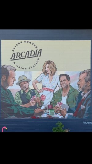 Alison Krauss Instagram - @kimradfordartist painting the cover of ARCADIA at @grimeys Music in Nashville

ARCADIA is available now at your local record store and on all streaming platforms