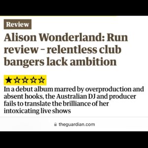 Alison Wonderland Instagram - Happy 10th Birthday to my album RUN. This album changed my ENTIRE life . Thank you to everyone who worked on it, listened to it and danced to it. Im forever grateful. And an extra special thanks to @guardian who gave it 1 star…Never give up on your dreams. 10 YEARS!! Omg !!!!What song was your favorite on run?