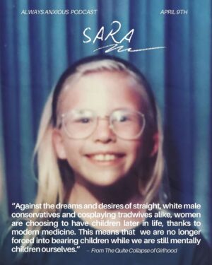 Allie Marie Evans Instagram - What happens when girlhood ends before you’re ready and womanhood begins on someone else’s terms? 

In this deeply personal episode of @theunreliablenarratorpodcast (formally known as Always Anxious, I unpack the invisible pressures women face to grow up at the “right” time, in the “right” way, and why no matter what path we take it never seems to please anyone. 

While writing my essay The Quiet Collapse of Girlhood, I sat down with two of my close friends Tallulah Willis and Sara Coates to have honest conversations about growing up, body image, public scrutiny, identity, and the quiet grief that often comes with leaving girlhood behind. From generational trauma to societal timelines to the aching nostalgia of innocence lost, this episode dives deep into the pain, the power, and the personal reclamation of becoming a woman on your own terms.

I asked everyone through the interview process what their internal age was, the answer always surprised me. I would love to know how old you are and what your internal age is and why?