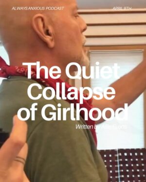 Allie Marie Evans Instagram - What happens when girlhood ends before you’re ready and womanhood begins on someone else’s terms? 

In this deeply personal episode of @theunreliablenarratorpodcast (formally known as Always Anxious, I unpack the invisible pressures women face to grow up at the “right” time, in the “right” way, and why no matter what path we take it never seems to please anyone. 

While writing my essay The Quiet Collapse of Girlhood, I sat down with two of my close friends Tallulah Willis and Sara Coates to have honest conversations about growing up, body image, public scrutiny, identity, and the quiet grief that often comes with leaving girlhood behind. From generational trauma to societal timelines to the aching nostalgia of innocence lost, this episode dives deep into the pain, the power, and the personal reclamation of becoming a woman on your own terms.

I asked everyone through the interview process what their internal age was, the answer always surprised me. I would love to know how old you are and what your internal age is and why?