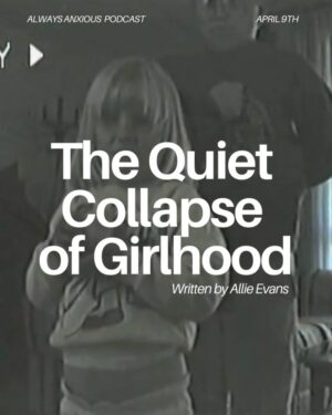 Allie Marie Evans Instagram - What happens when girlhood ends before you’re ready and womanhood begins on someone else’s terms? 

In this deeply personal episode of @theunreliablenarratorpodcast (formally known as Always Anxious, I unpack the invisible pressures women face to grow up at the “right” time, in the “right” way, and why no matter what path we take it never seems to please anyone. 

While writing my essay The Quiet Collapse of Girlhood, I sat down with two of my close friends Tallulah Willis and Sara Coates to have honest conversations about growing up, body image, public scrutiny, identity, and the quiet grief that often comes with leaving girlhood behind. From generational trauma to societal timelines to the aching nostalgia of innocence lost, this episode dives deep into the pain, the power, and the personal reclamation of becoming a woman on your own terms.

I asked everyone through the interview process what their internal age was, the answer always surprised me. I would love to know how old you are and what your internal age is and why?