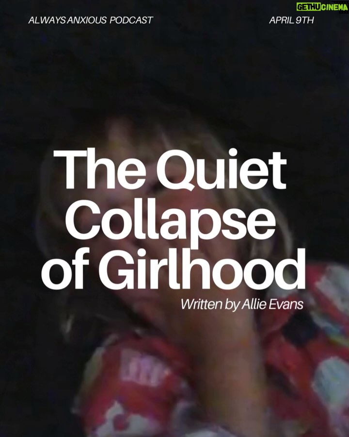 Allie Marie Evans - 163 Likes - What happens when girlhood ends before you’re ready and womanhood begins on someone else’s terms?
In this deeply personal episode of @theunreliablenarratorpodcast (formally known as Always Anxious, I unpack the invisible pressures women face to grow up at the “right” time, in the “right” way, and why no matter what path we take it never seems to please anyone.
While writing my essay The Quiet Collapse of Girlhood, I sat down with two of my close friends Tallulah Willis and Sara Coates to have honest conversations about growing up, body image, public scrutiny, identity, and the quiet grief that often comes with leaving girlhood behind. From generational trauma to societal timelines to the aching nostalgia of innocence lost, this episode dives deep into the pain, the power, and the personal reclamation of becoming a woman on your own terms.
I asked everyone through the interview process what their internal age was, the answer always surprised me. I would love to know how old you are and what your internal age is and why?