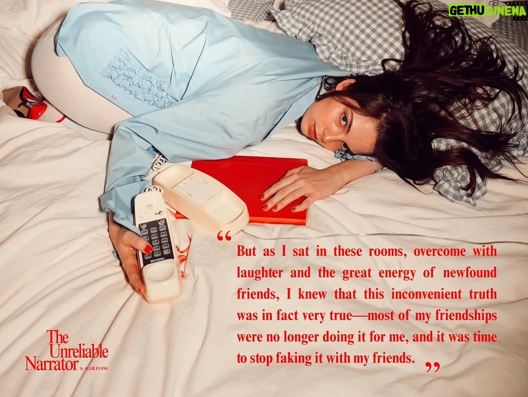 Allie Marie Evans - 128 Likes - Rebrand loading... I wanted to share that Always Anxious is officially becoming The Unreliable Narrator. As I continue to grow as a writer and storyteller, I realized I wanted a name that better reflects the heart of what I’m creating. This project has always been about the personal essays, reflections, and conversations that explore life not as it’s perfectly remembered, but as it’s genuinely felt. The podcast was always suppose to simply be a way to make my Substack essays more accessible to you not to complicate things— something I love to do. So now that we’re all on the same page I can’t wait for you to tune in and read or listen to my newest entry as The Unreliable Narrator titled FAKEING IT WITH FRIENDS out Tuesday at 9am pst!