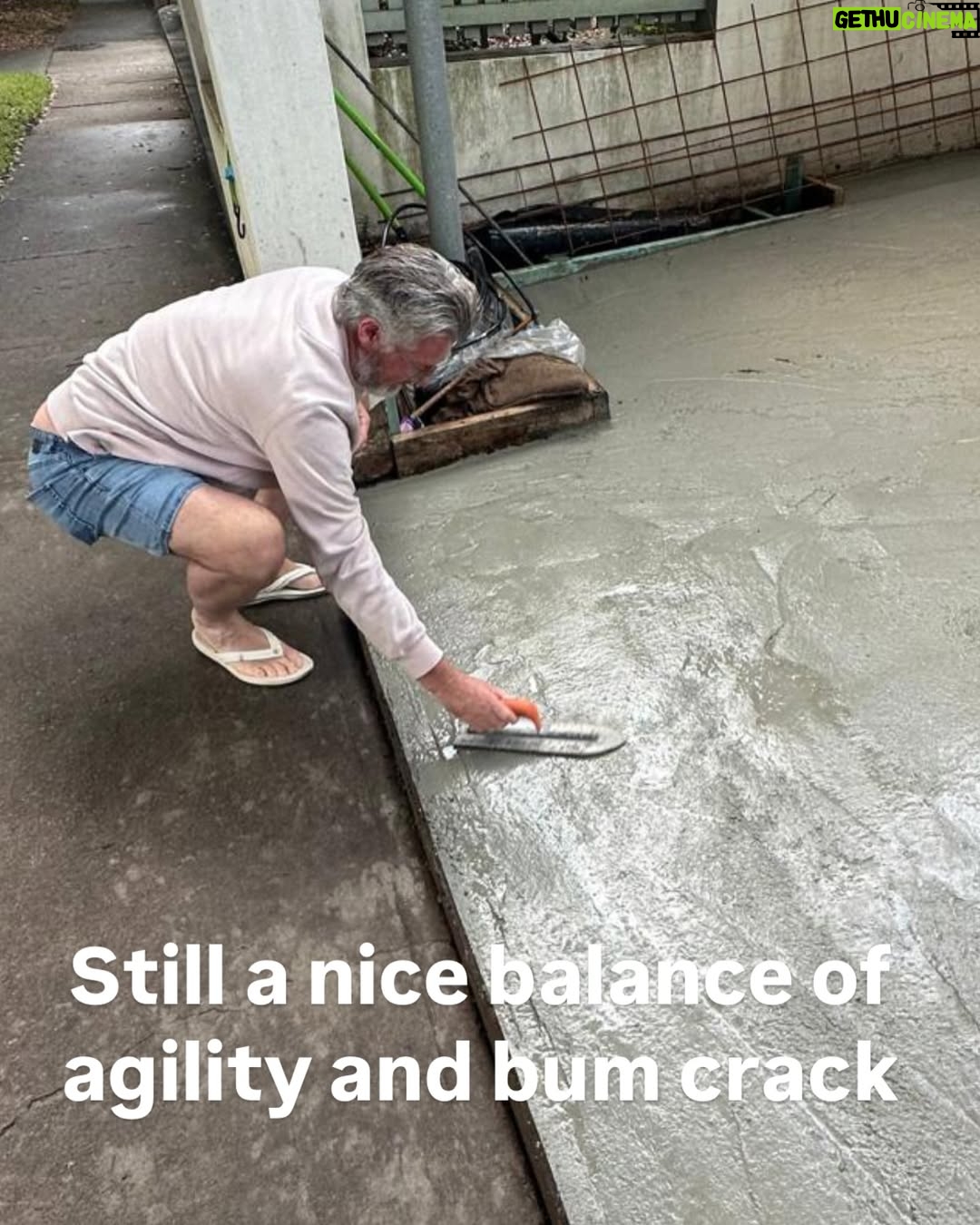 Amanda Keller - 3.1K Likes - How lucky I am to have @baz_dubois in my corner. A true friend with benefits. And by benefits I mean he’s good on the trowel. Here he is working on my driveway. Hope he can resist the urge to sign it .