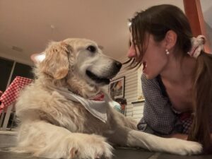 Amy Nelson Instagram - 10 YEARS OF CHICA 🥂 here’s to the matriarch of this town of dog friends and the the earth angel born to be henry’s big sister

she is a glowing ball of pure pressurized love and we love love love her so