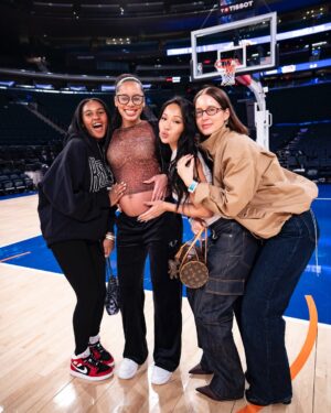 Ana Giulia Zortea Instagram - game day with mom and Ace